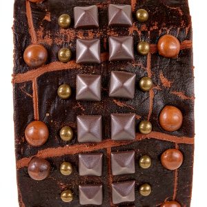 Joes Vintage Cracked Leather Bracelet Studded Cuff Unisex-0