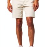 Mens Denim Shorts 100 Cotton Button Closure Natural Color-0